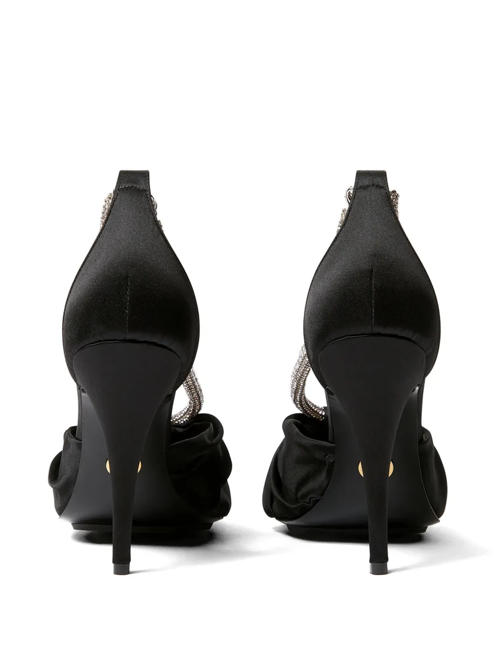 Stella McCartney Sandalen met geknoopt detail en verfraaid met kristallen Zwart