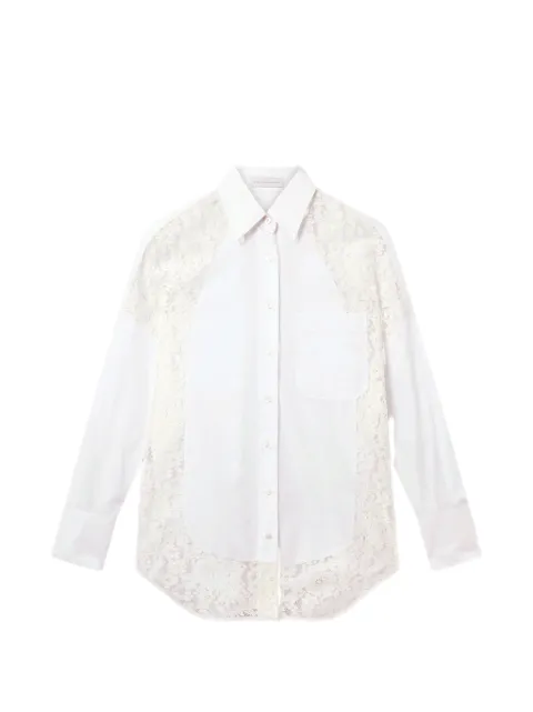 Stella McCartney lace-panelled poplin shirt