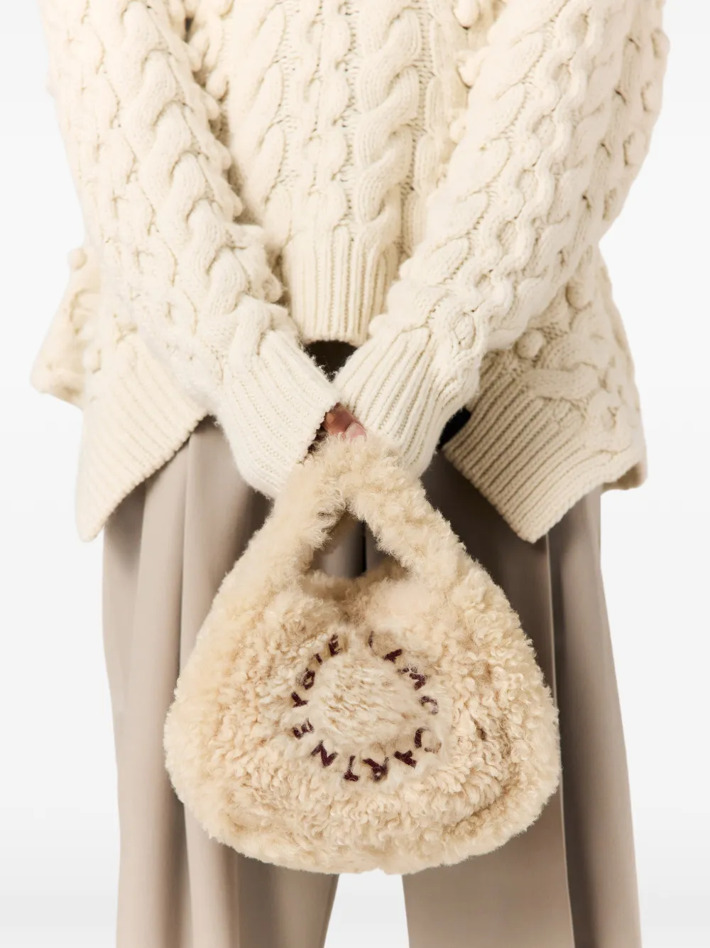 Stella McCartney Stella shopper van imitatielamswol Beige