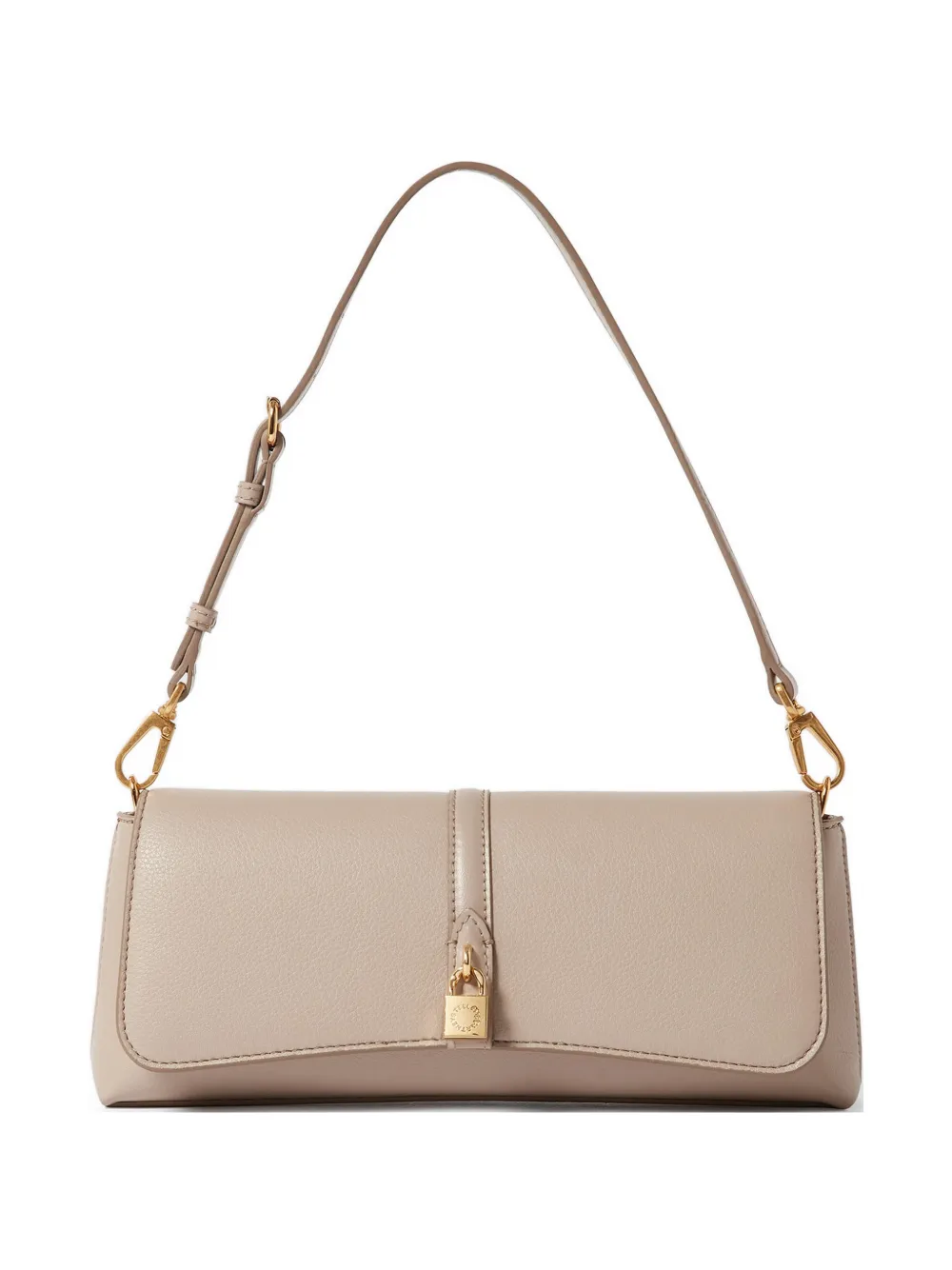 Stella McCartney Ryder padlock-detail clutch bag - Toni neutri