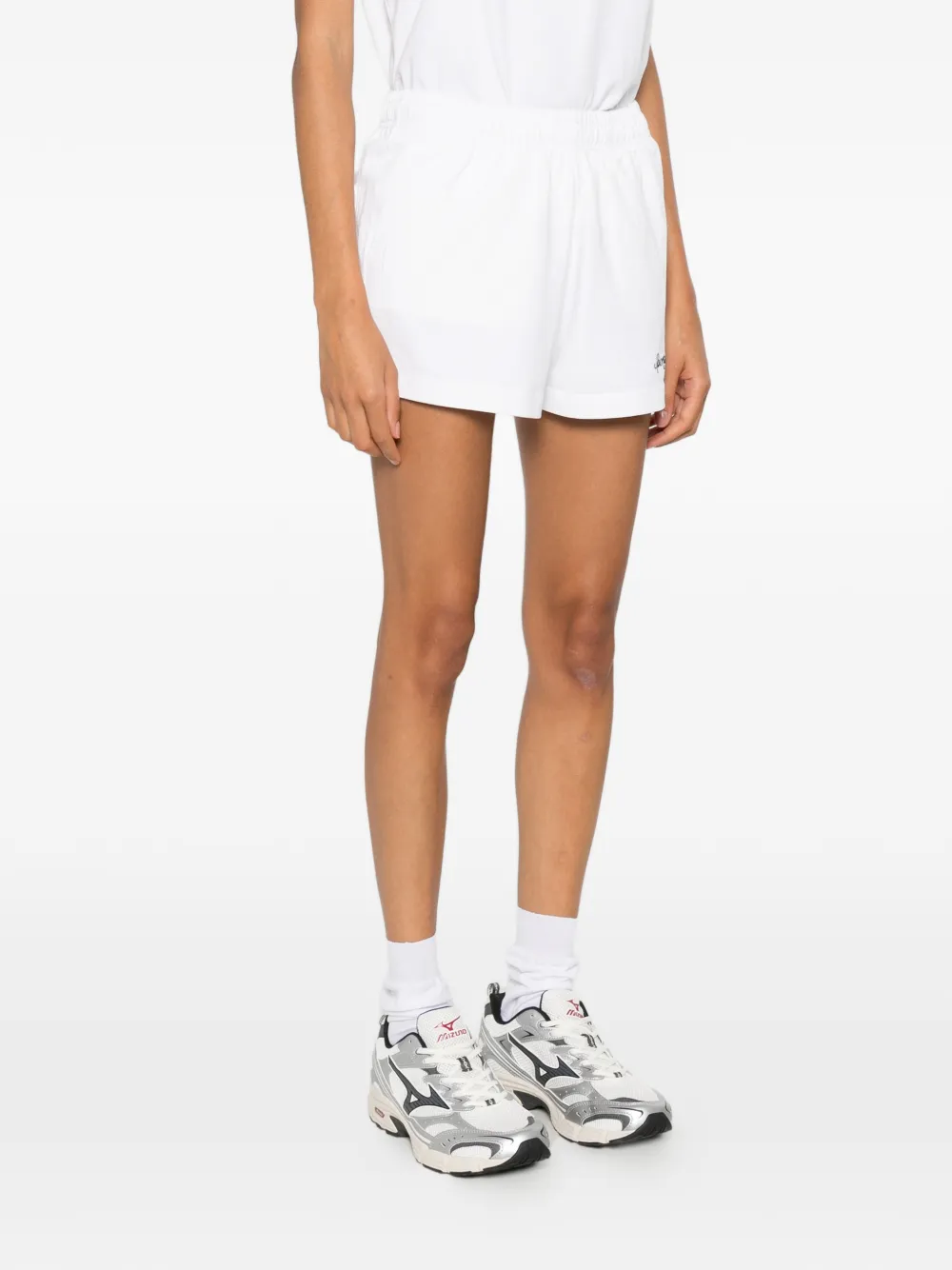 Sporty & Rich Shorts met geborduurd logo Wit