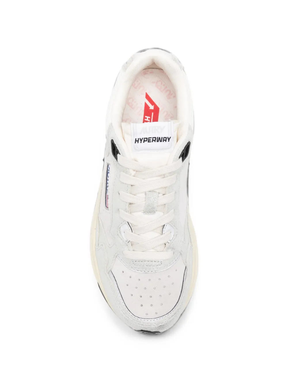 Autry Hyperway panelled leather sneakers Zilver