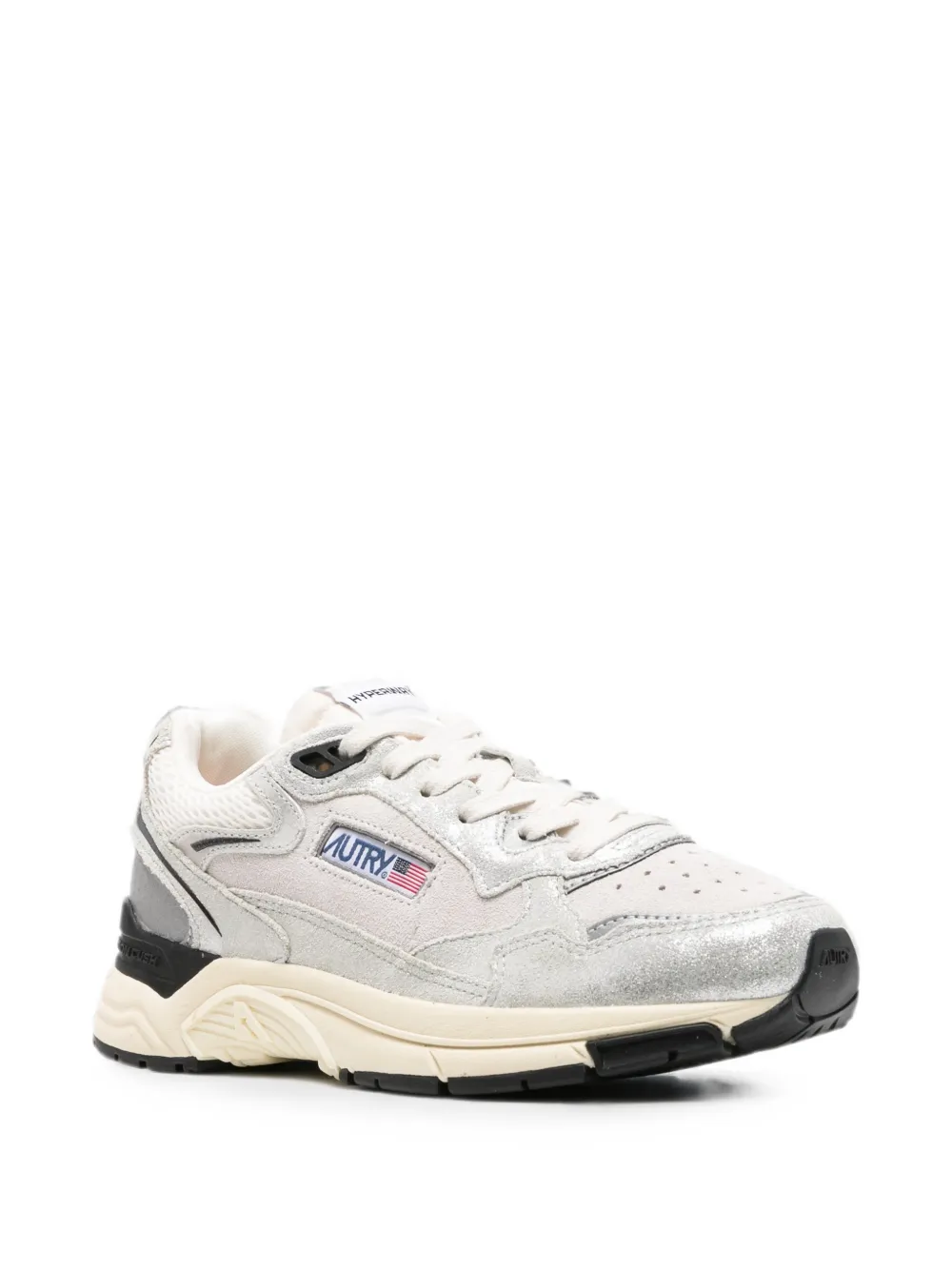 Autry Hyperway panelled leather sneakers Zilver