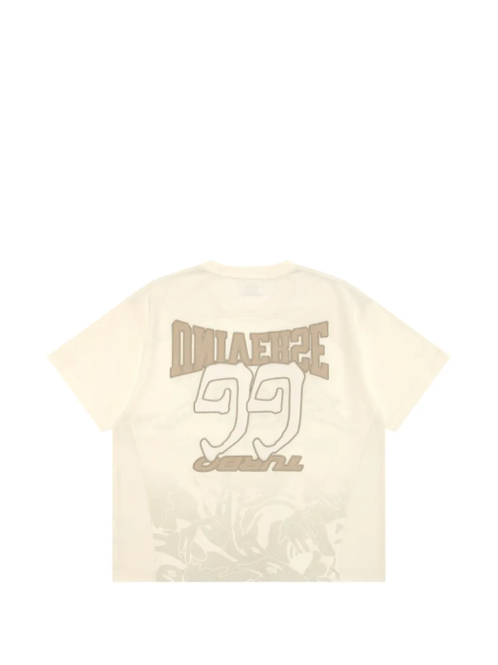 AAPE BY *A BATHING APE Katoenen T-shirt met logo-applicatie Beige