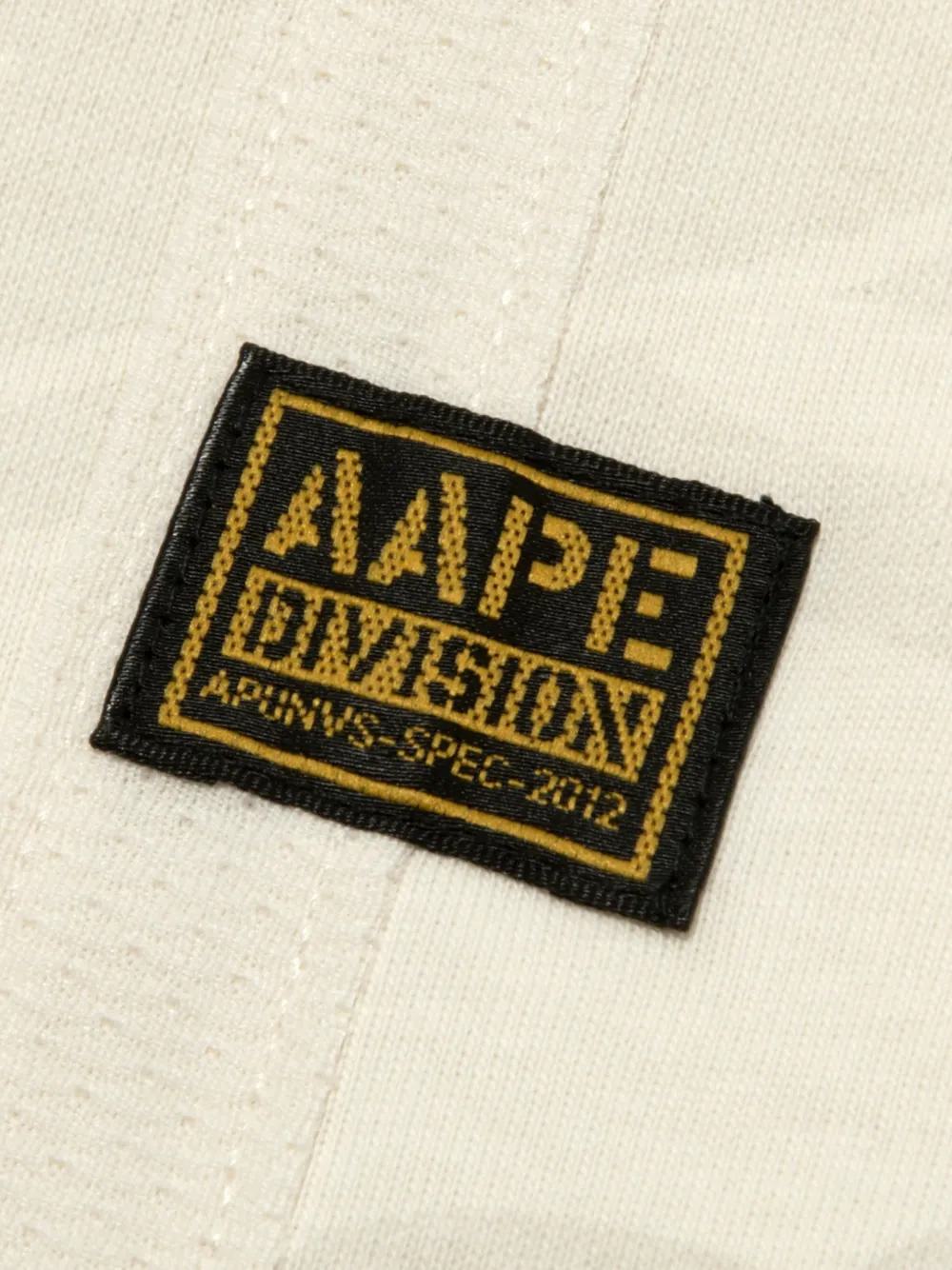 AAPE BY *A BATHING APE Katoenen T-shirt met logo-applicatie Beige