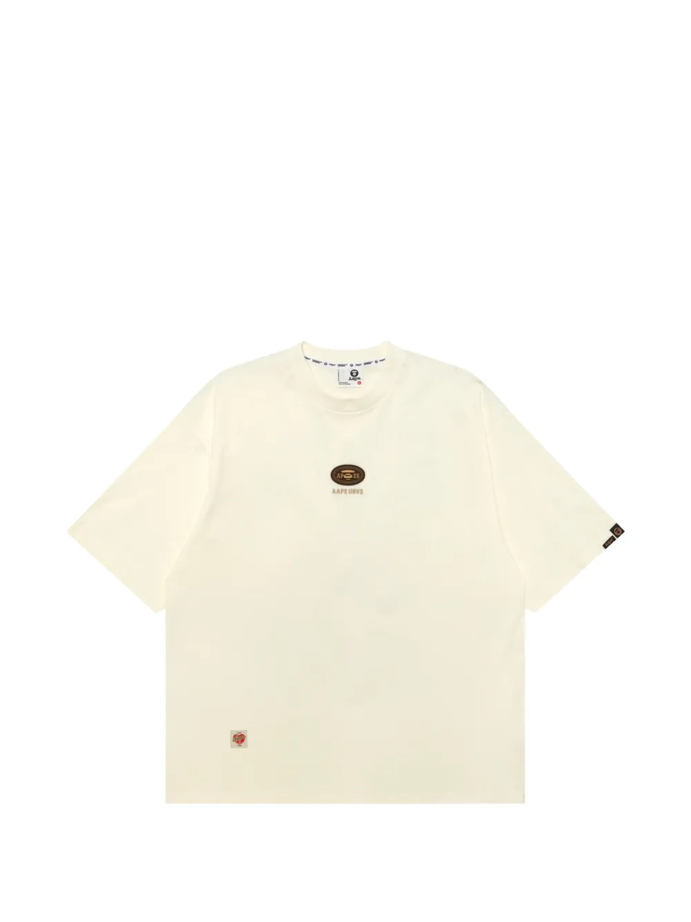 AAPE BY *A BATHING APE® logo-patch puff-print T-shirt - Nude