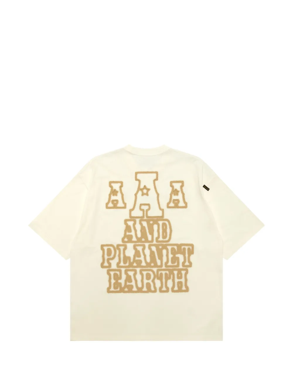 AAPE BY *A BATHING APE T-shirt met logopatch en puffprint Beige