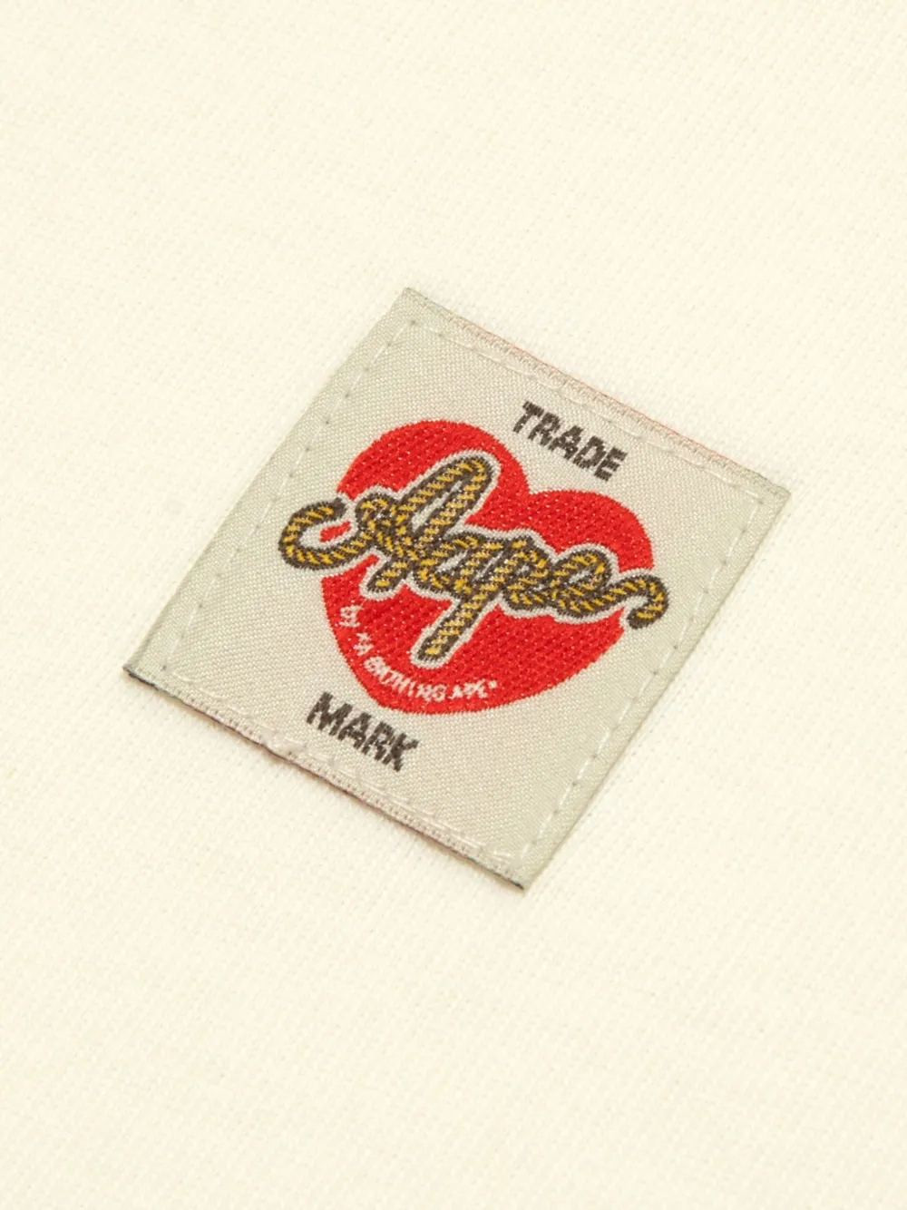 AAPE BY *A BATHING APE T-shirt met logopatch en puffprint Beige