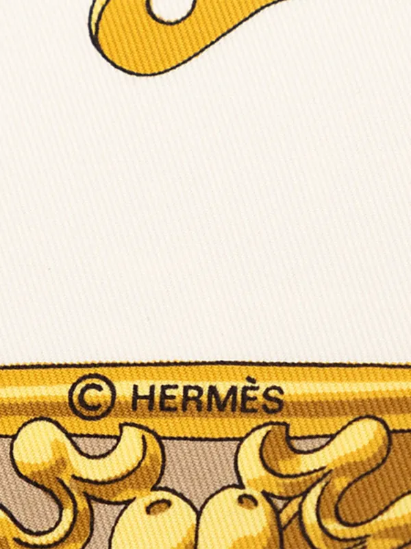 Hermès Pre-Owned 20th Century Les Cavaliers d Or 90 シルクスカーフ