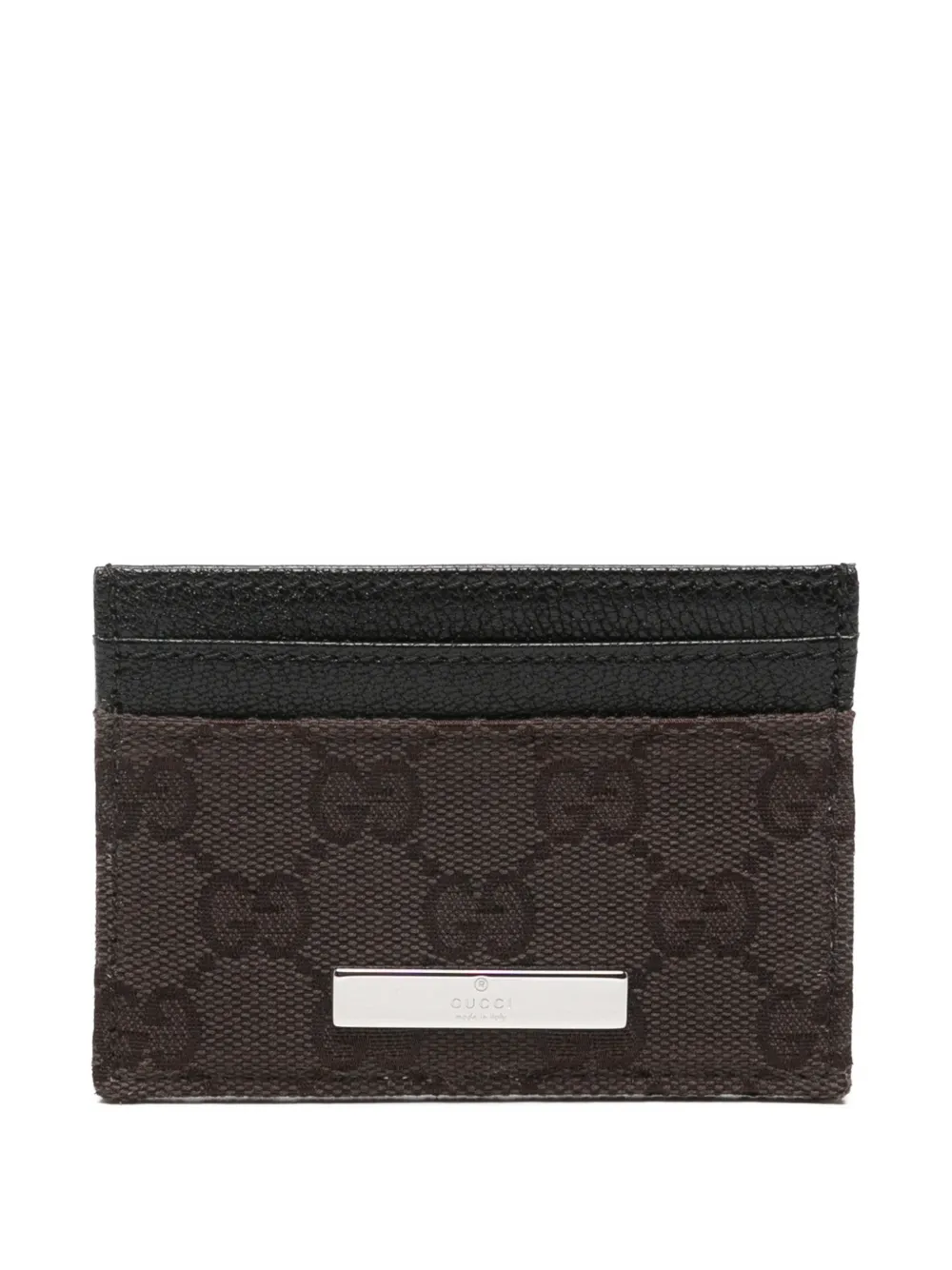 Gucci GG Supreme card holder - Braun