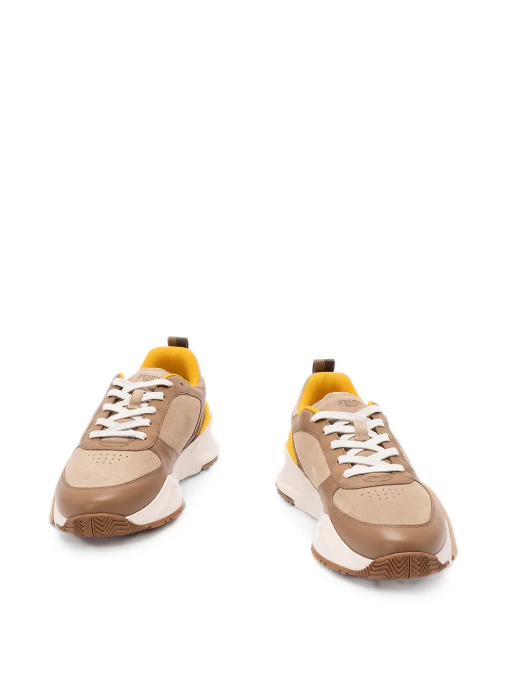 FENDI Flow panelled sneakers Bruin