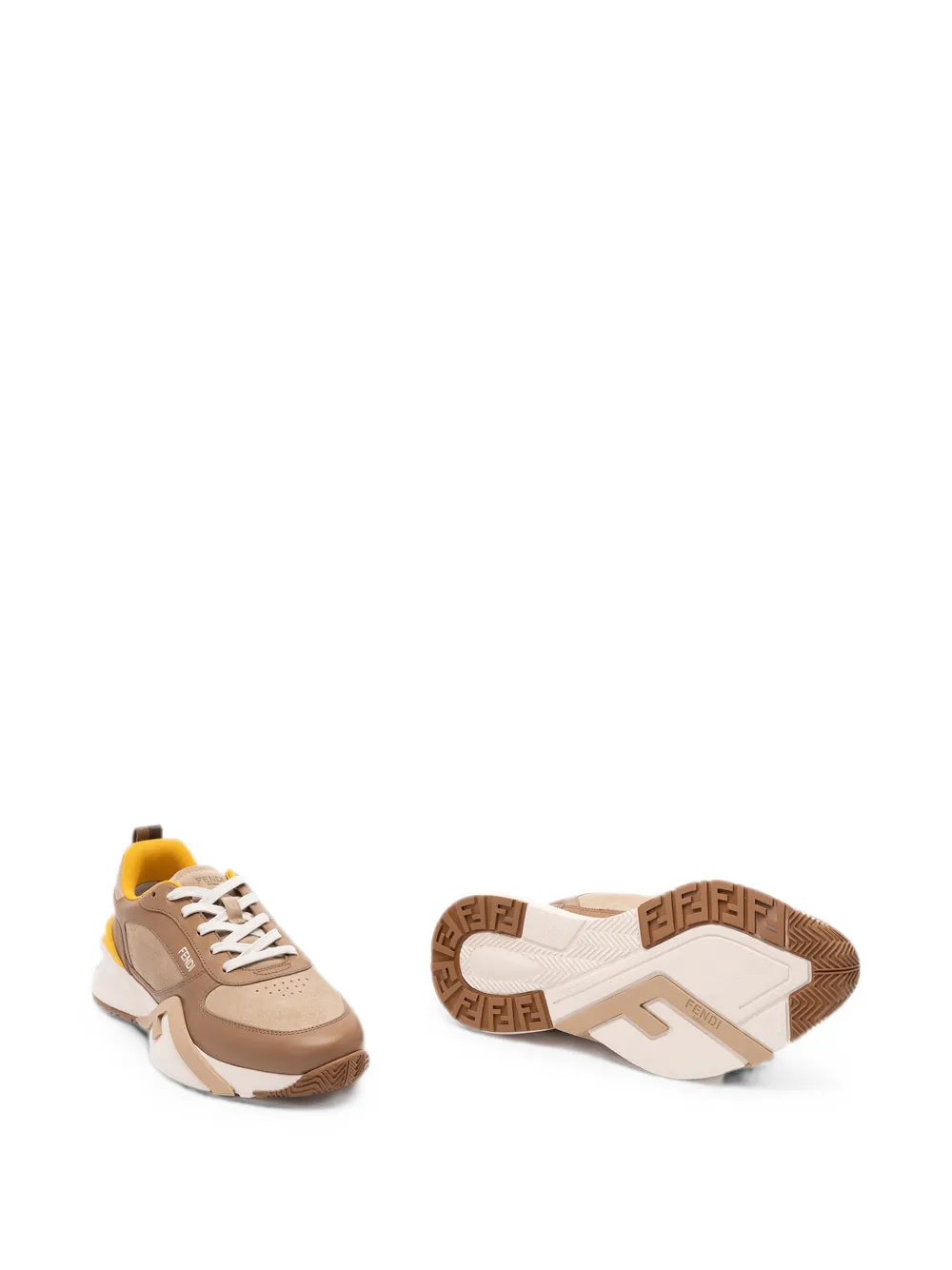 FENDI Flow panelled sneakers Bruin