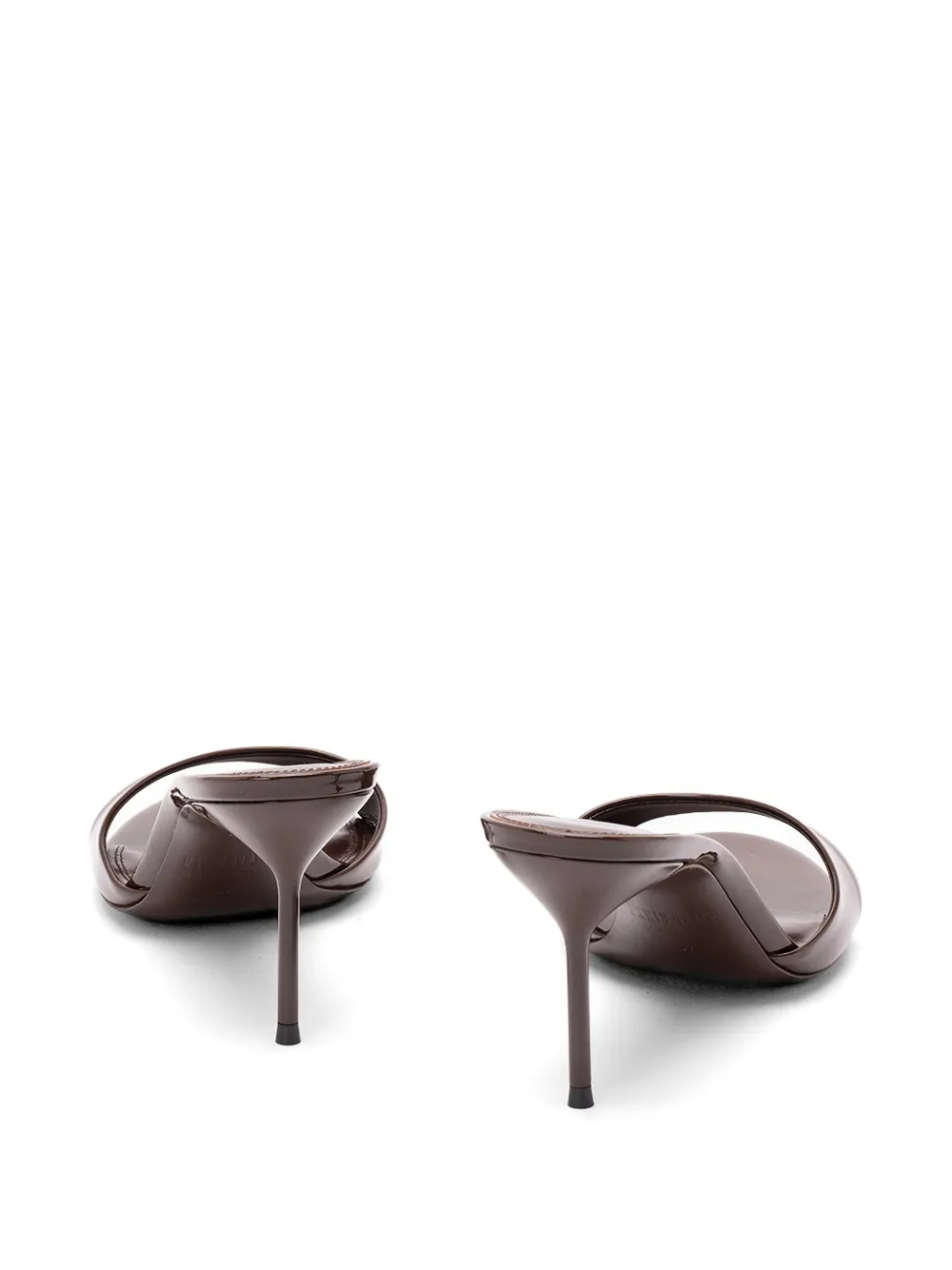 Paris Texas patent-finish stiletto-heel mules Bruin