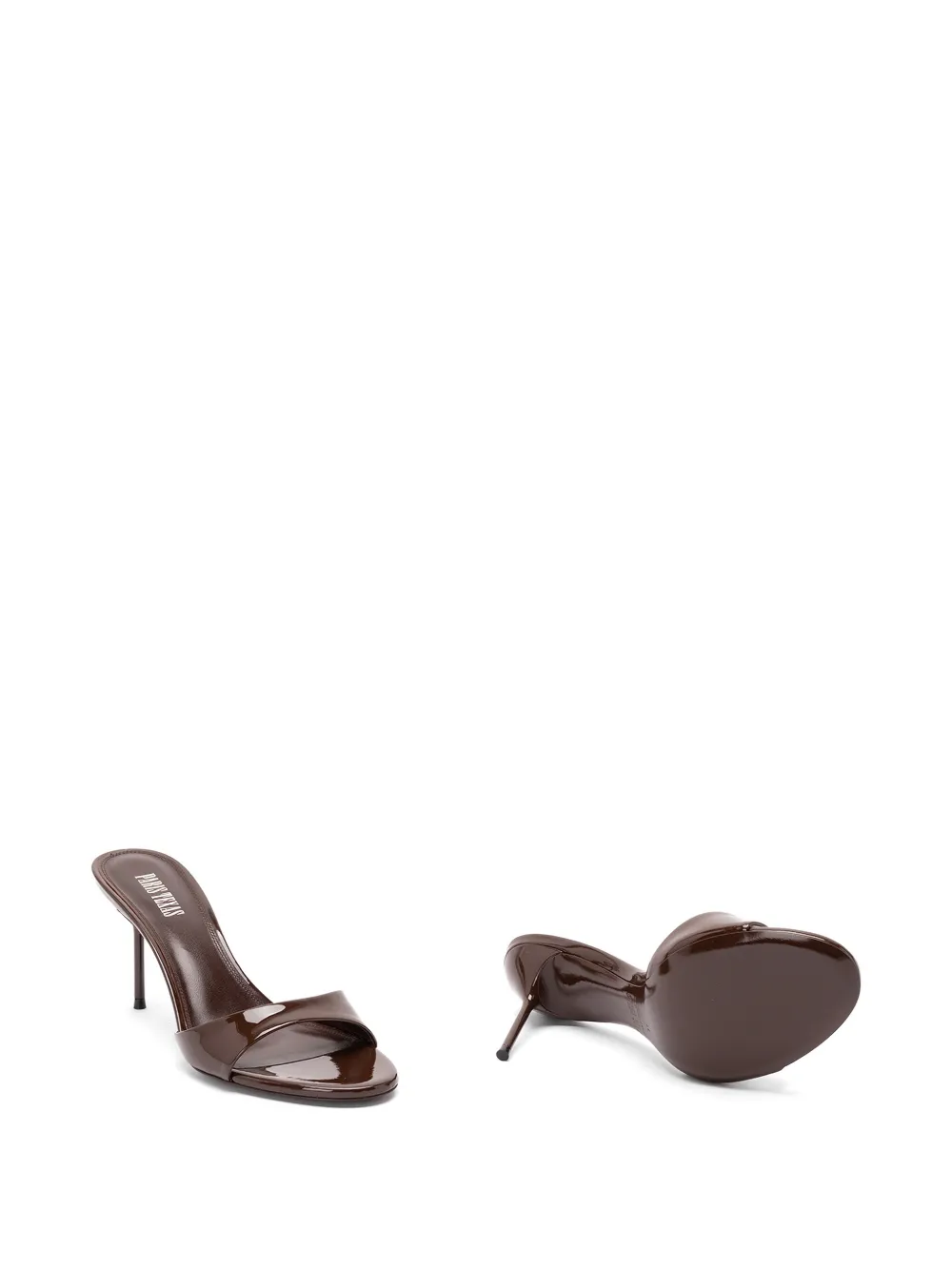 Paris Texas patent-finish stiletto-heel mules Bruin