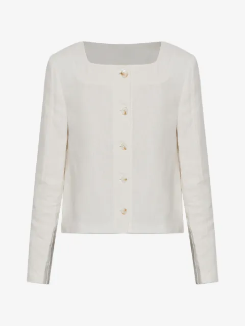 Posse veste Emma boutonnée à encolure carrée