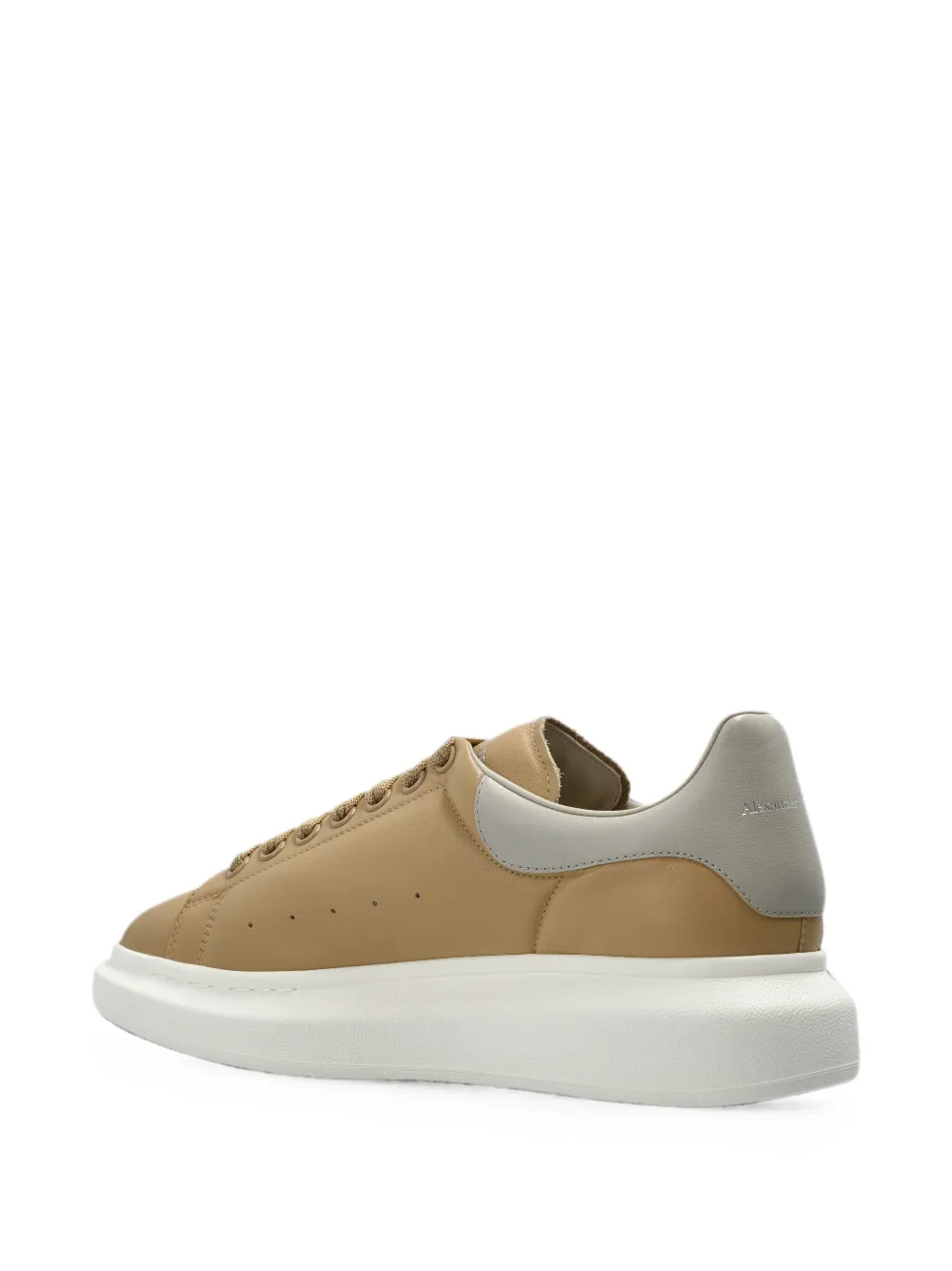 Alexander McQueen Oversized leather sneakers Beige