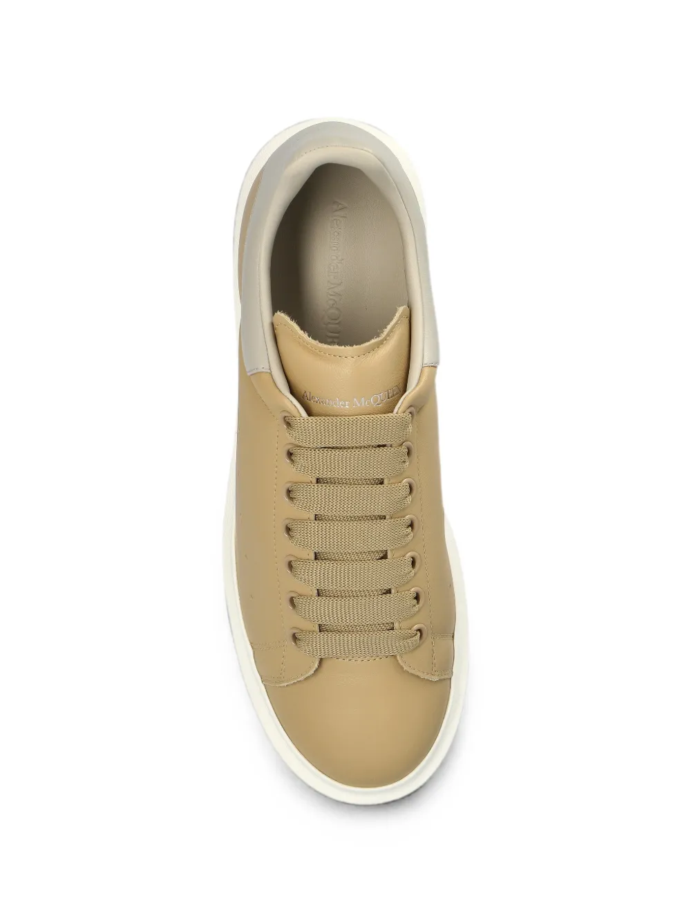 Alexander McQueen Oversized leather sneakers Beige