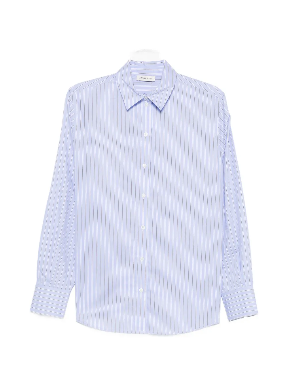 ANINE BING striped long-sleeve shirt - Blu