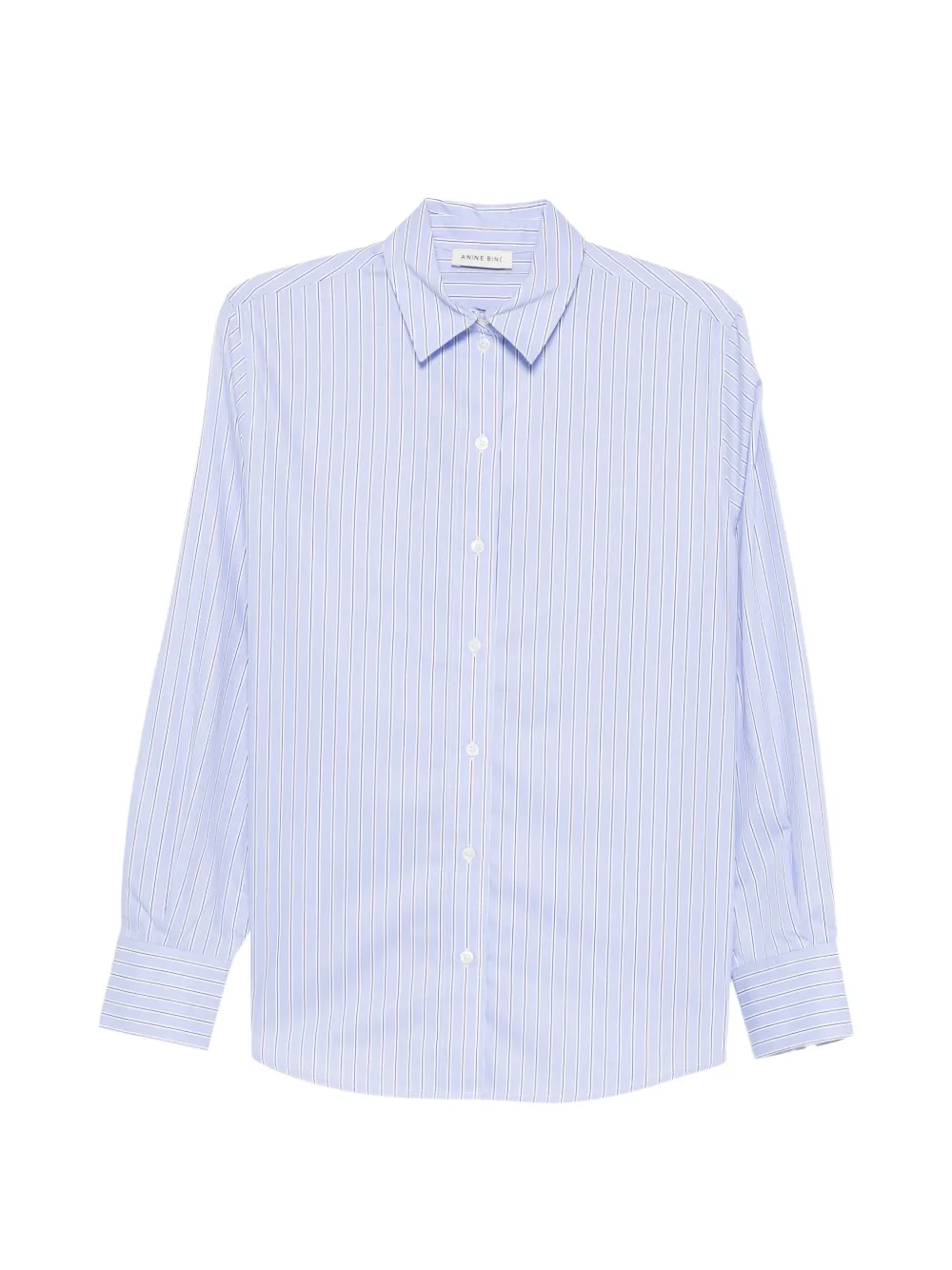 ANINE BING striped long-sleeve shirt - Blu