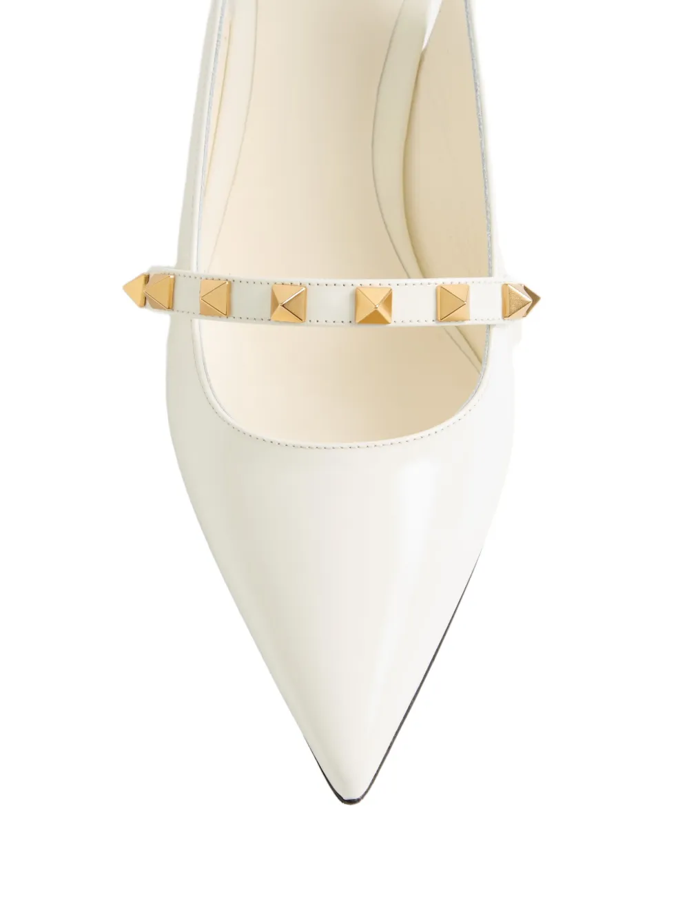 Valentino Garavani Rockstud slingback pumps with patent-leather sculptural heel 70mm