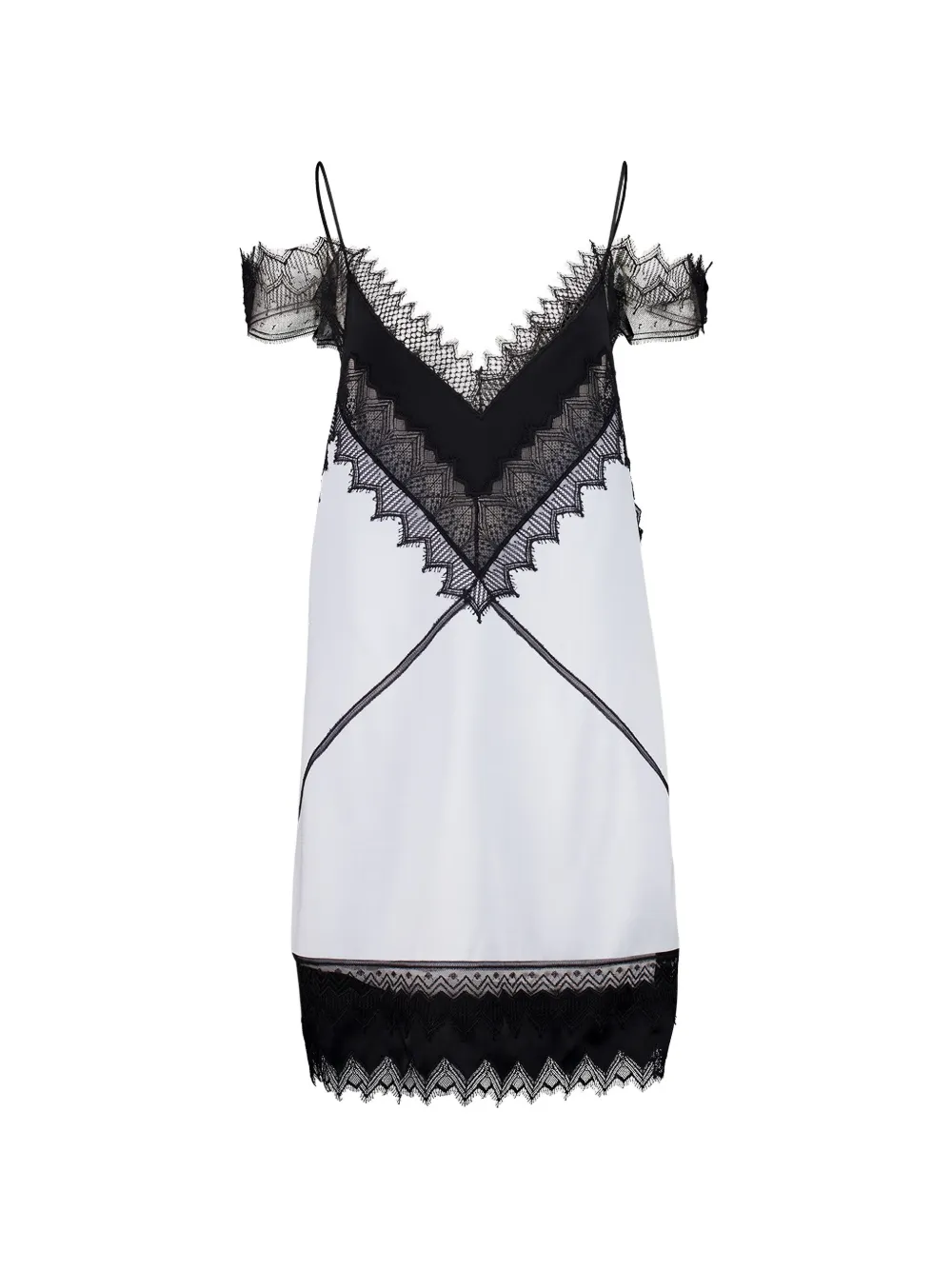 TOM FORD lace-trim spaghetti-strap mini dress - Blu