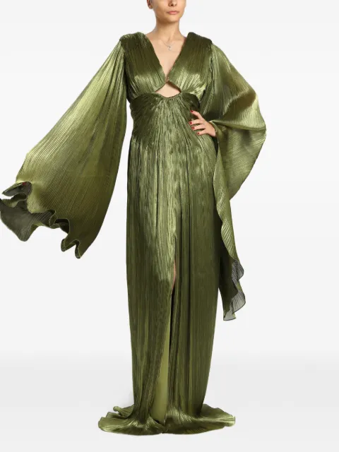 MIAU by Clara Rotescu vestido largo Doha con efecto plisado