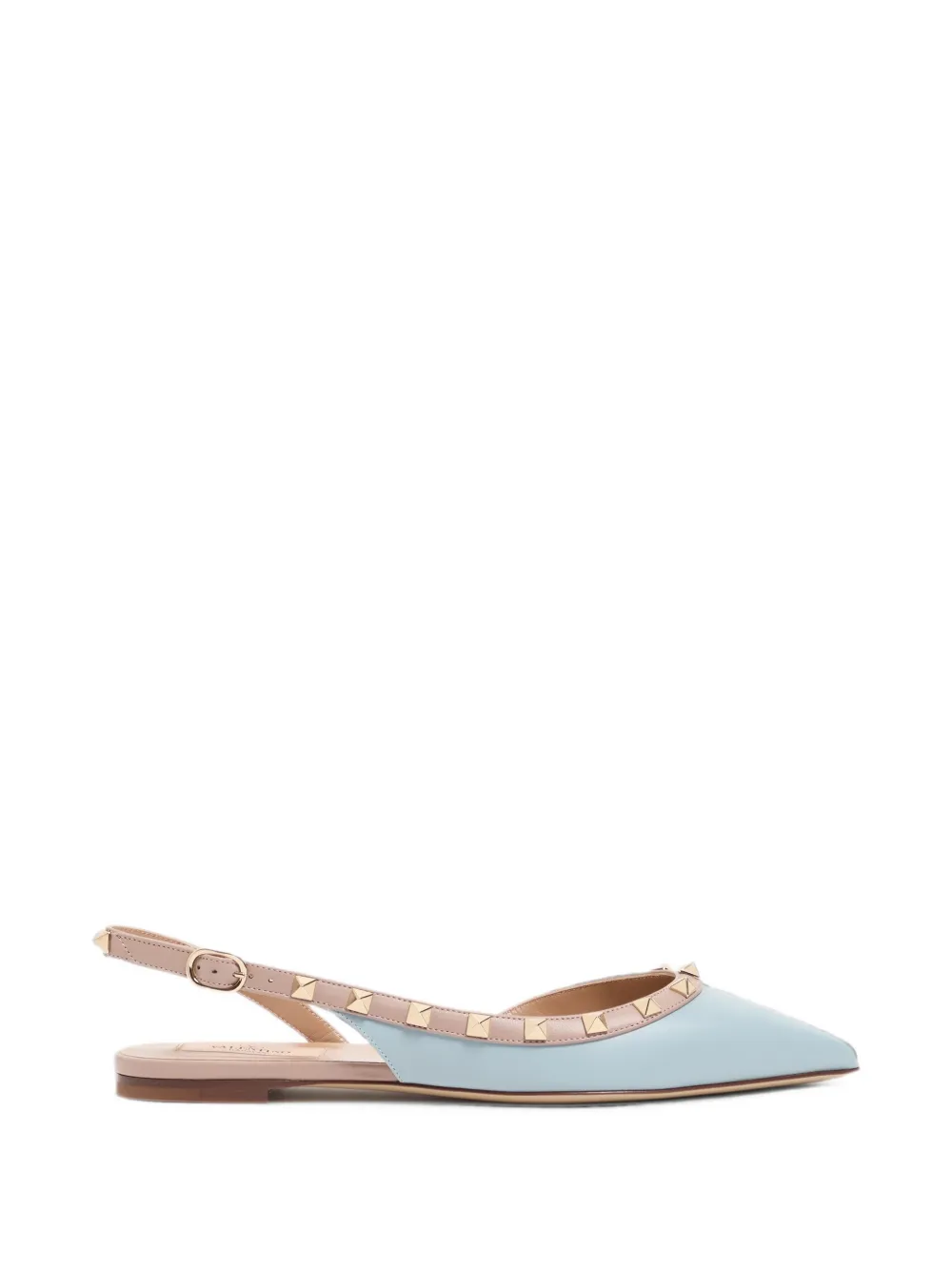 Valentino Garavani Rockstud calfskin ballerinas - Blu