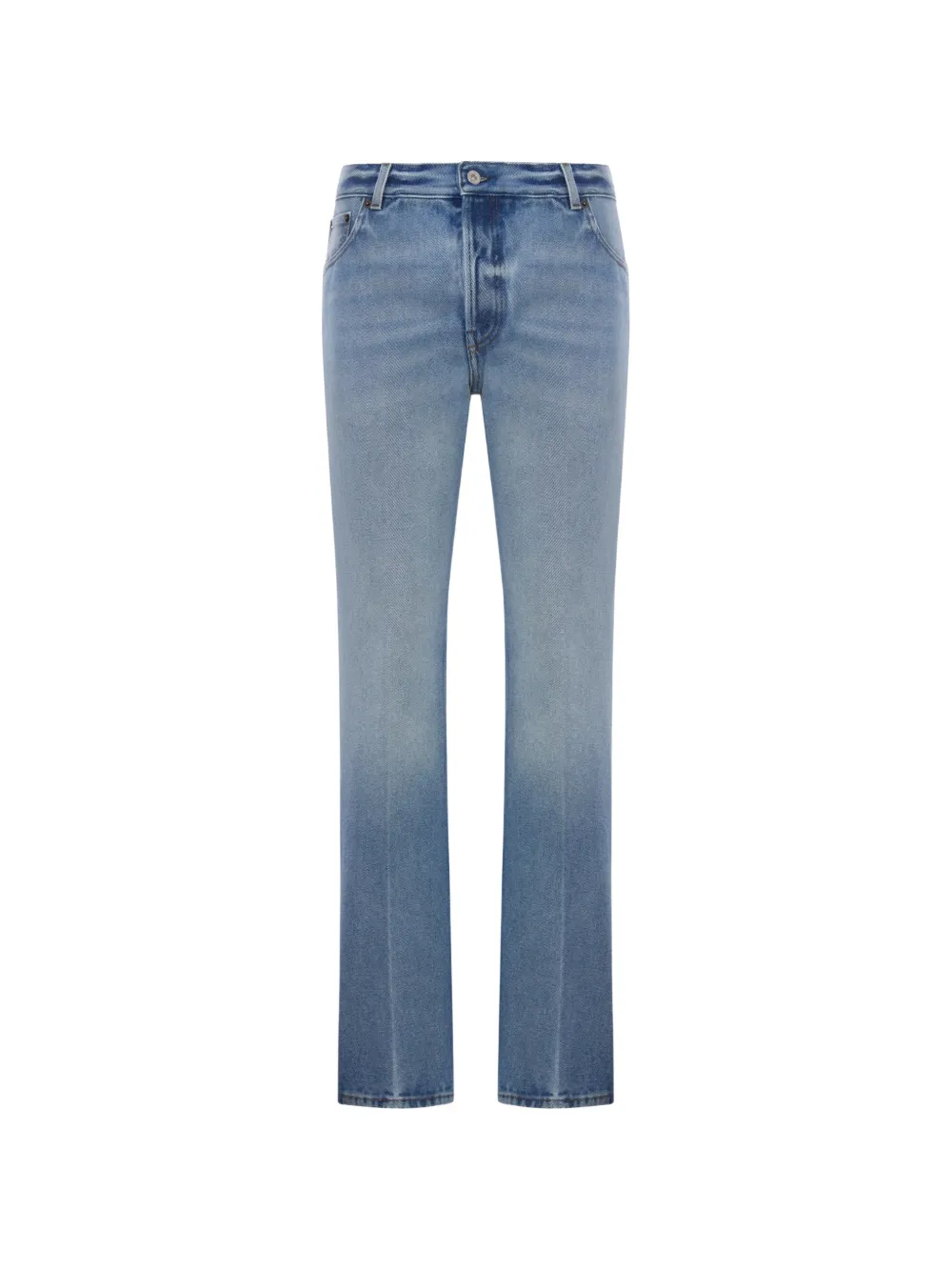 Miu Miu washed five-pocket straight-leg jeans - Blu