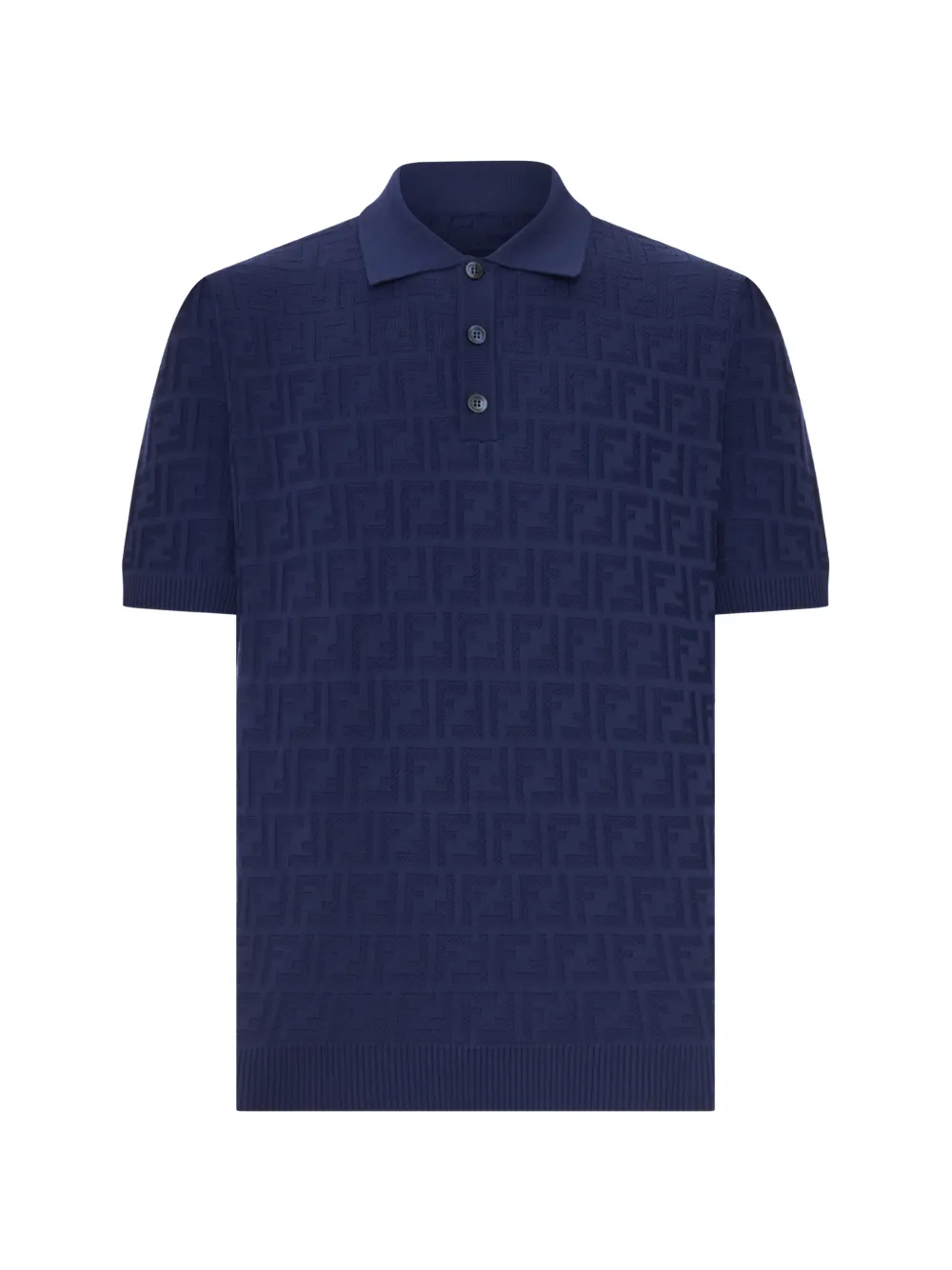 FENDI FF-motif polo shirt - Blu