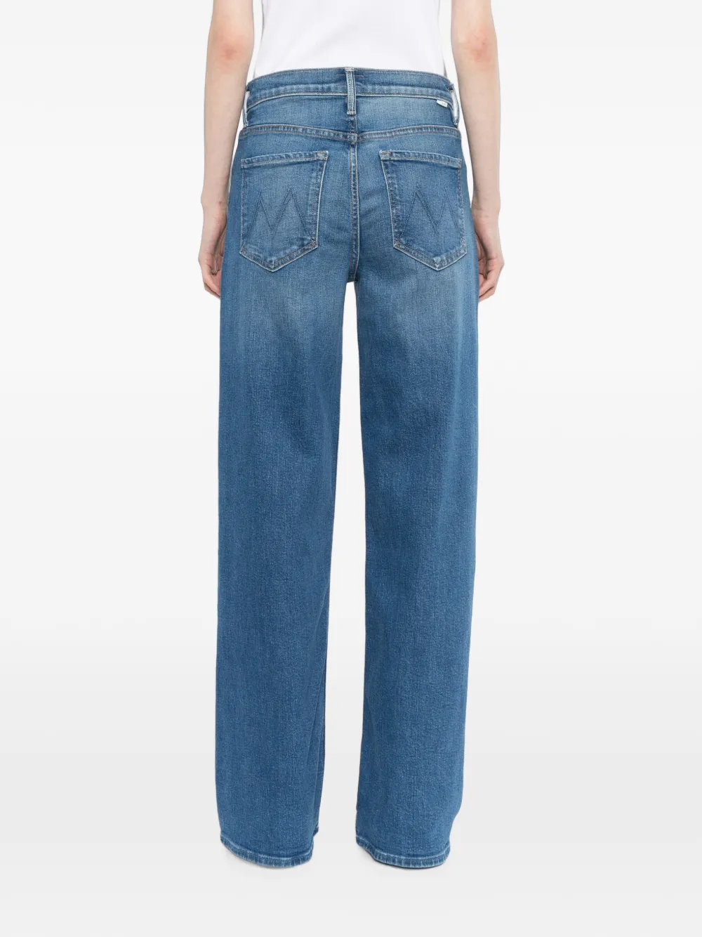 MOTHER Rerun Sneak jeans met wijde pijpen Blauw