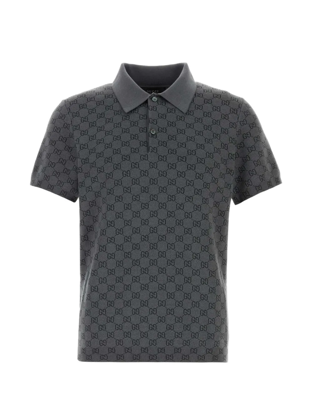 Gucci GG monogram polo shirt - Grey