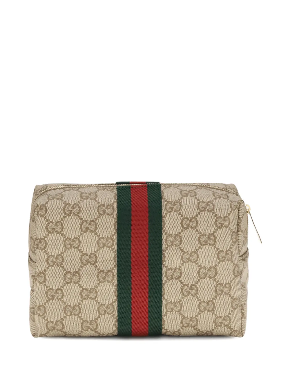 Gucci GG Supreme Web-stripe Make Up Bag | Neutrals | FARFETCH