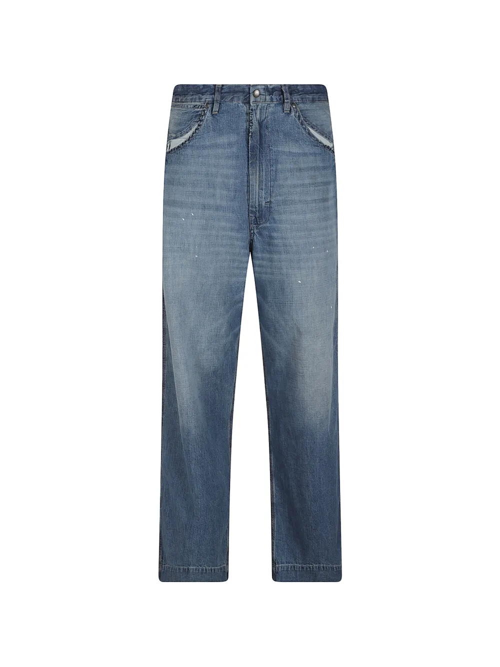 Maison Margiela Weite Jeans im Distressed-Look - Blau
