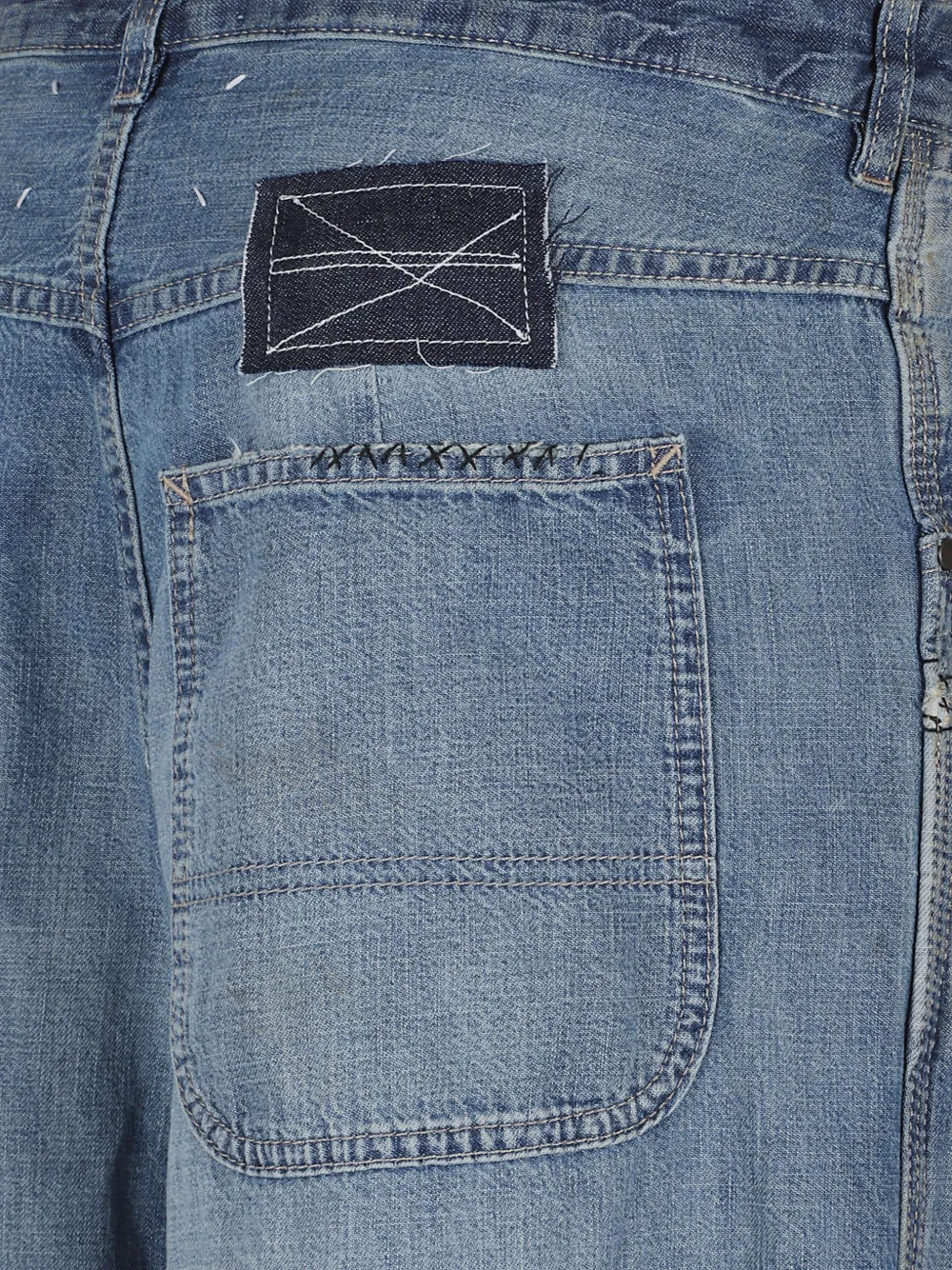 Maison Margiela Gerafelde jeans Blauw