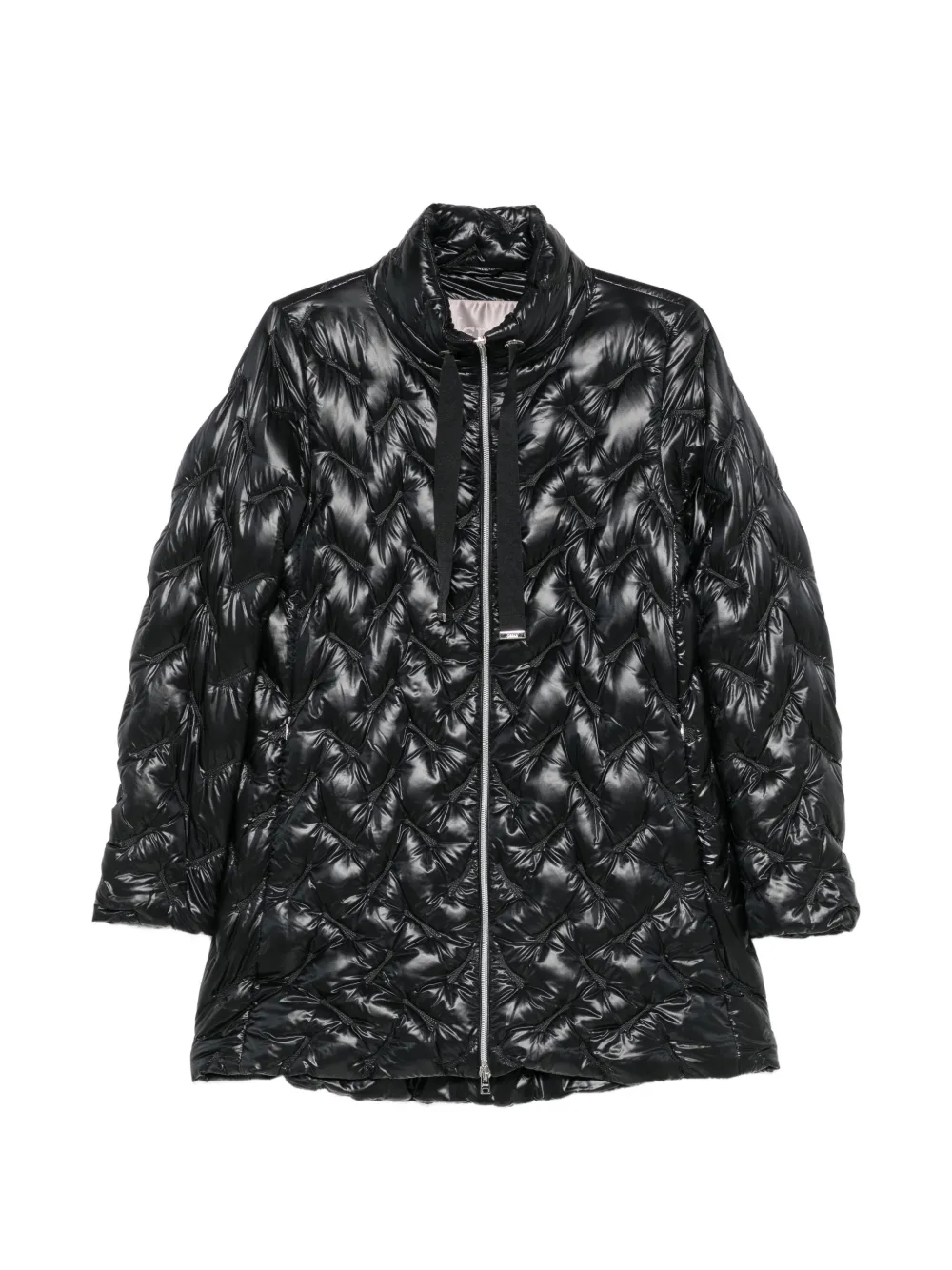 Herno quilted high-neck zip-up coat - Schwarz