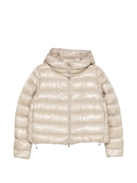Herno hooded quilted zip-up jacket