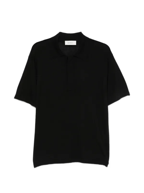 Lisa Yang Carter Short-sleeve Polo Shirt in Black