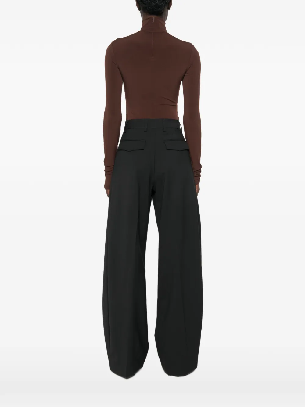 THE ANDAMANE Ziggy romper met hoge hals en lange mouwen Bruin