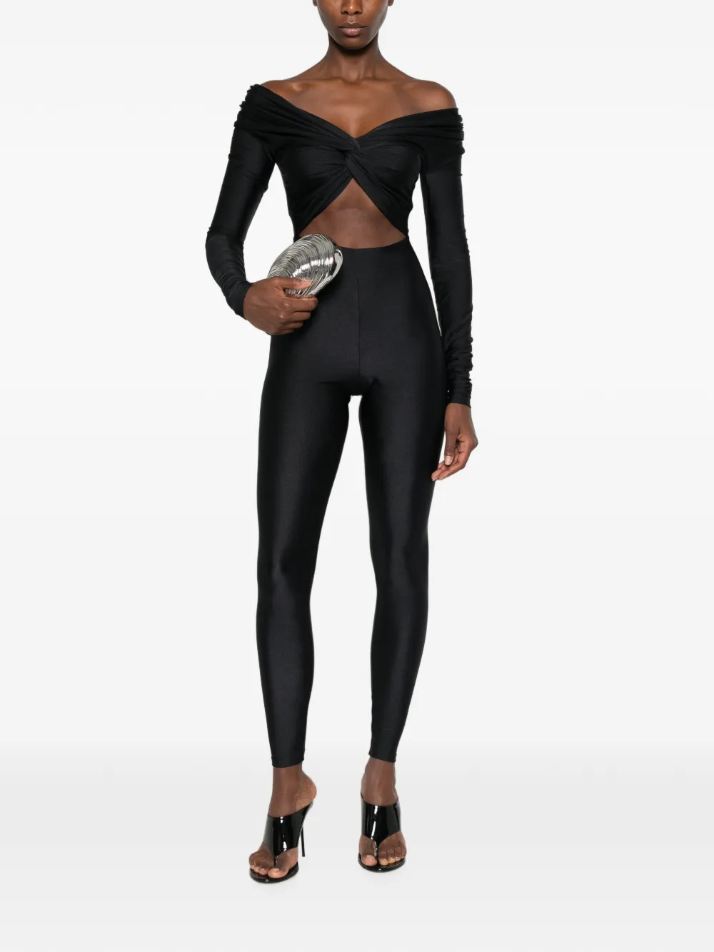THE ANDAMANE Jumpsuit met cut-out Zwart