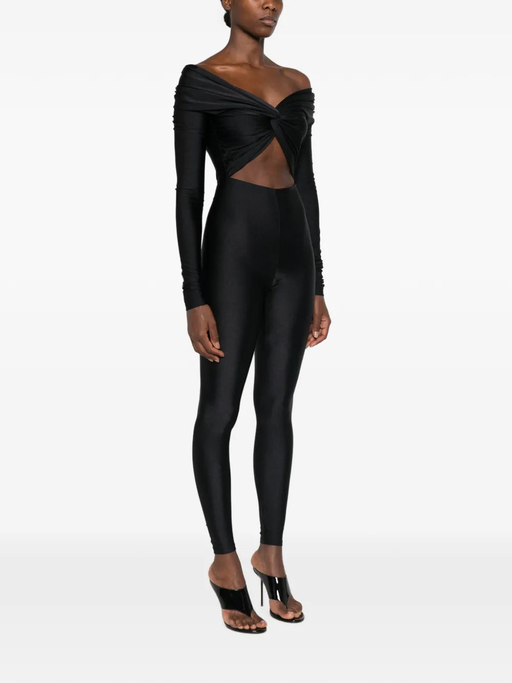 THE ANDAMANE Jumpsuit met cut-out Zwart
