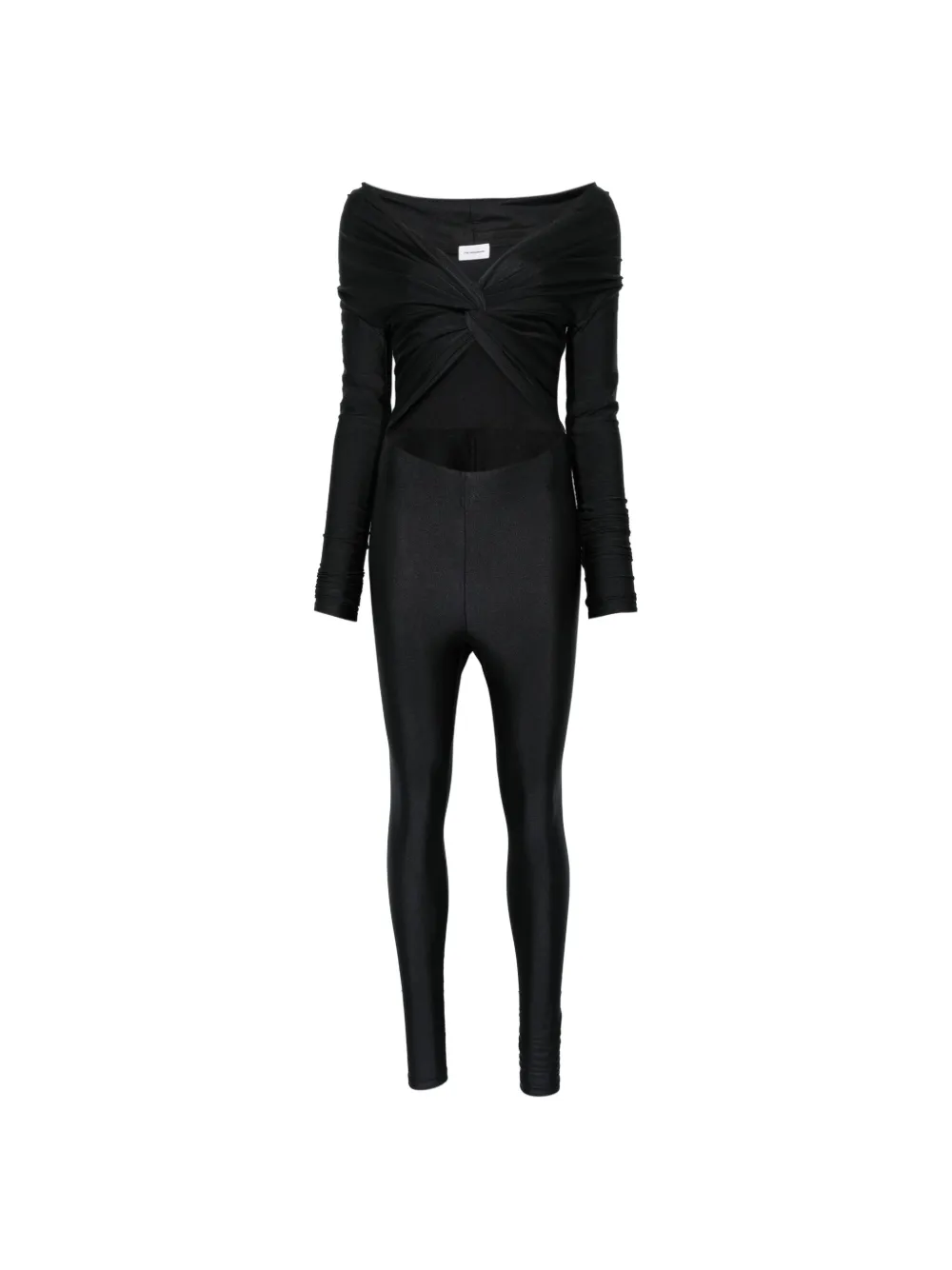 THE ANDAMANE twist-detail cut-out jumpsuit - Nero
