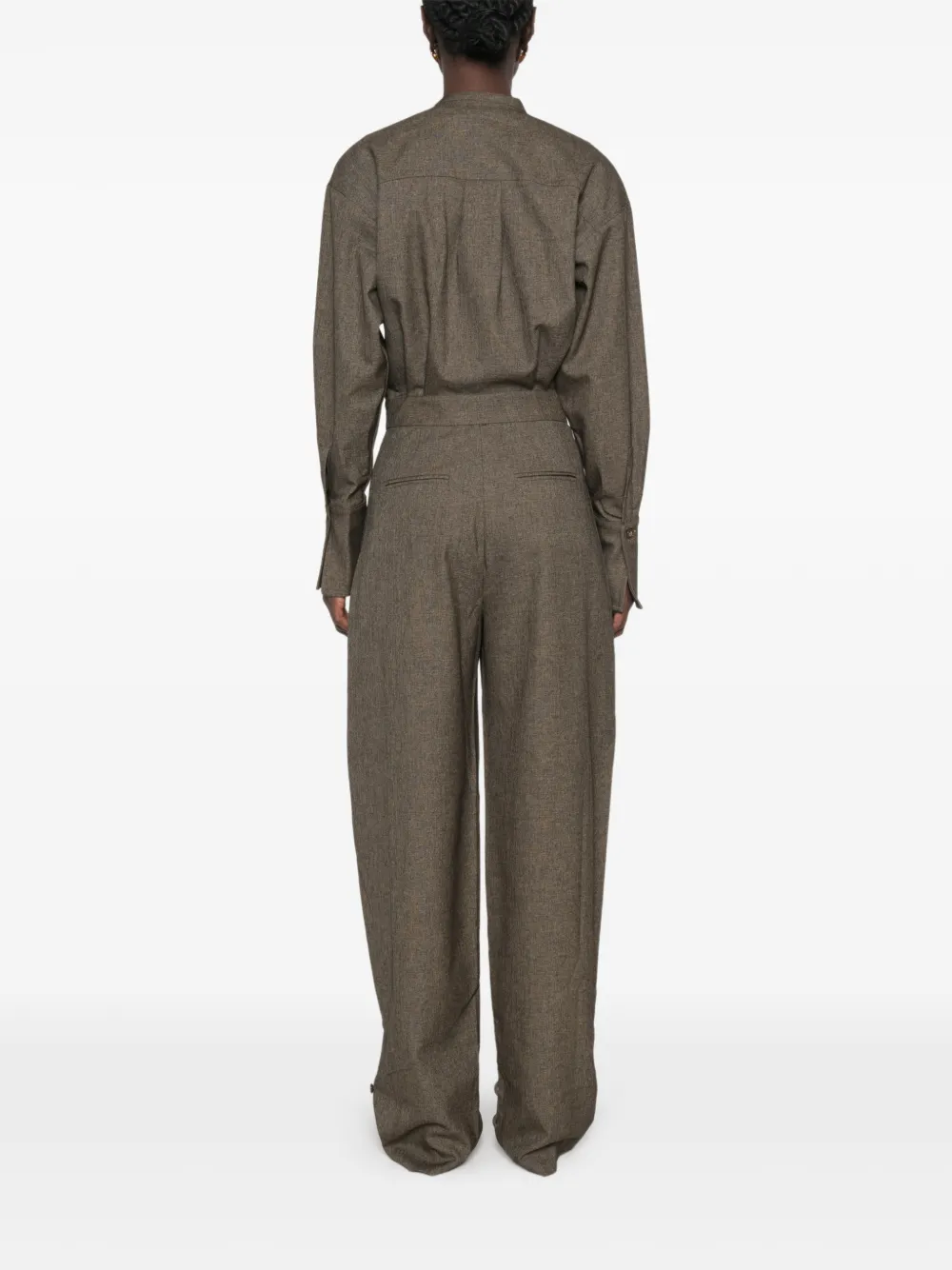 THE ANDAMANE Renee jumpsuit met lange mouwen Bruin
