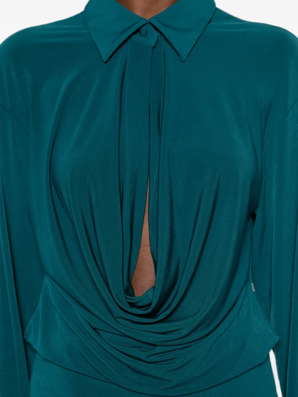 THE ANDAMANE Lilia mini-jurk met lange mouwen Blauw