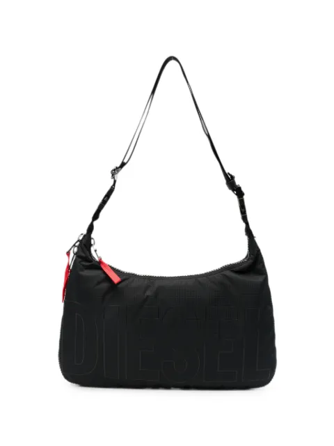 Diesel logo-embossed ripstop shoulder bag