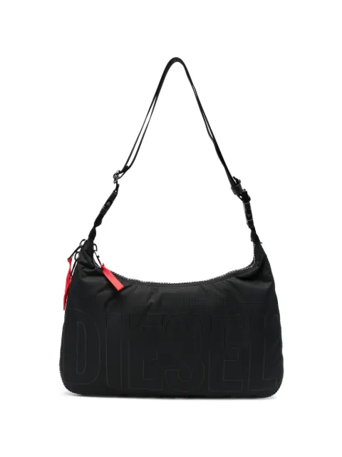 Diesel logo-embossed ripstop shoulder bag