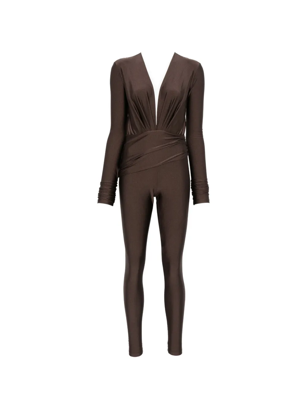 THE ANDAMANE Zelda V-neck jumpsuit - Marrone