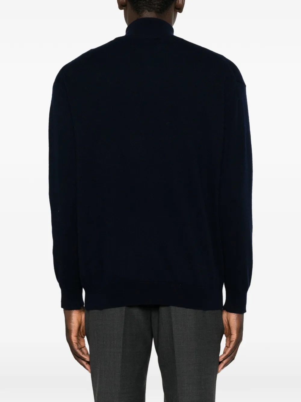 Lisa Yang Quarter-zip Cashmere Sweater in Blue, view 4