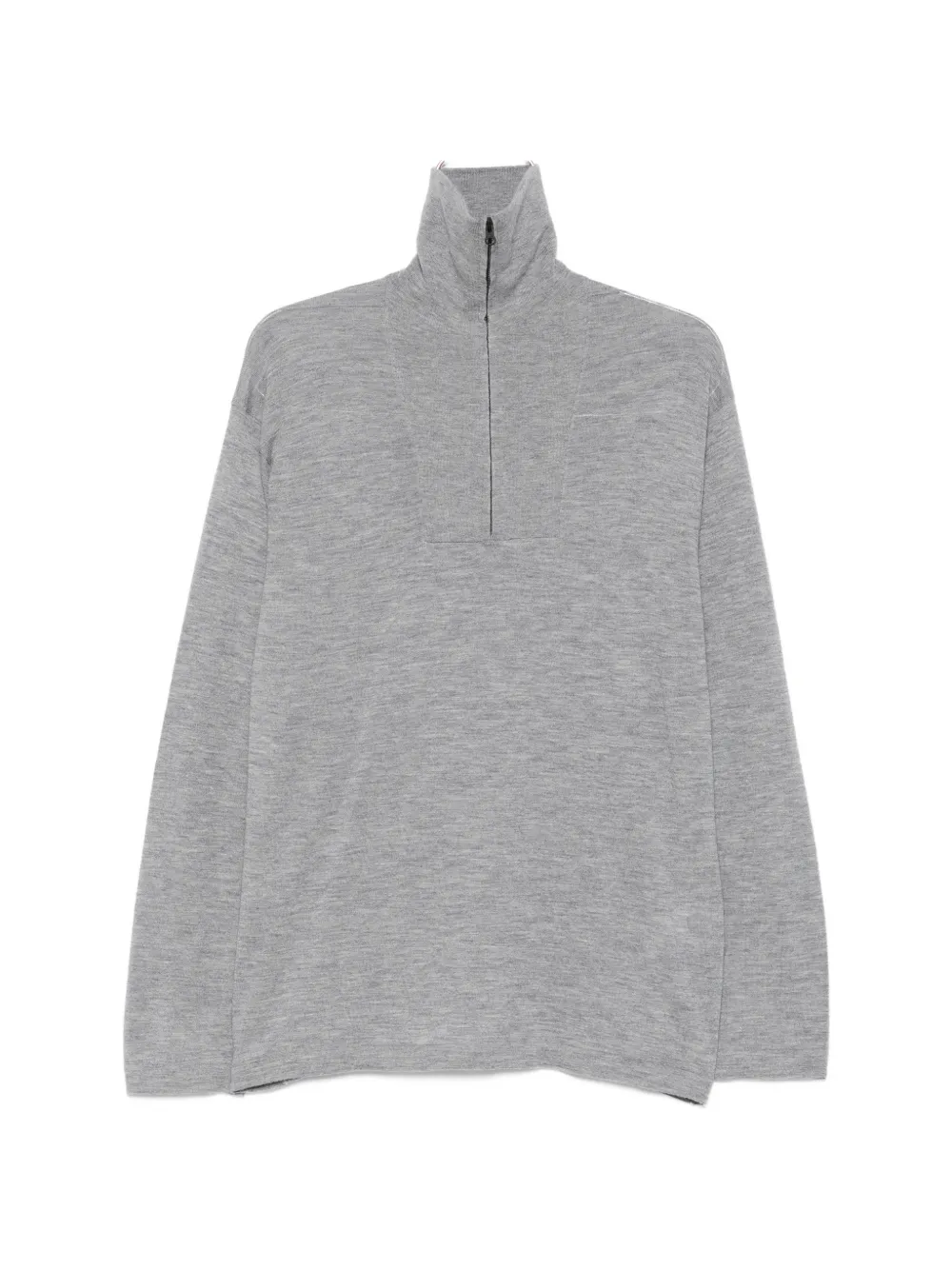 Lisa Yang quarter-zip long-sleeve sweater - Grau