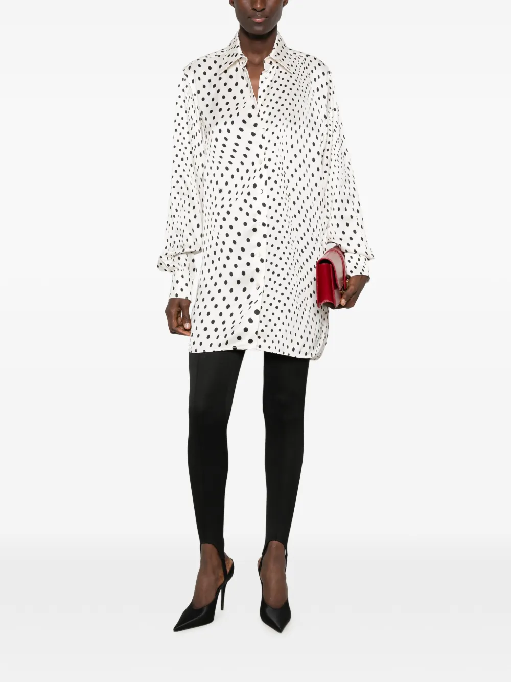 Stella McCartney blouse met stippen Wit