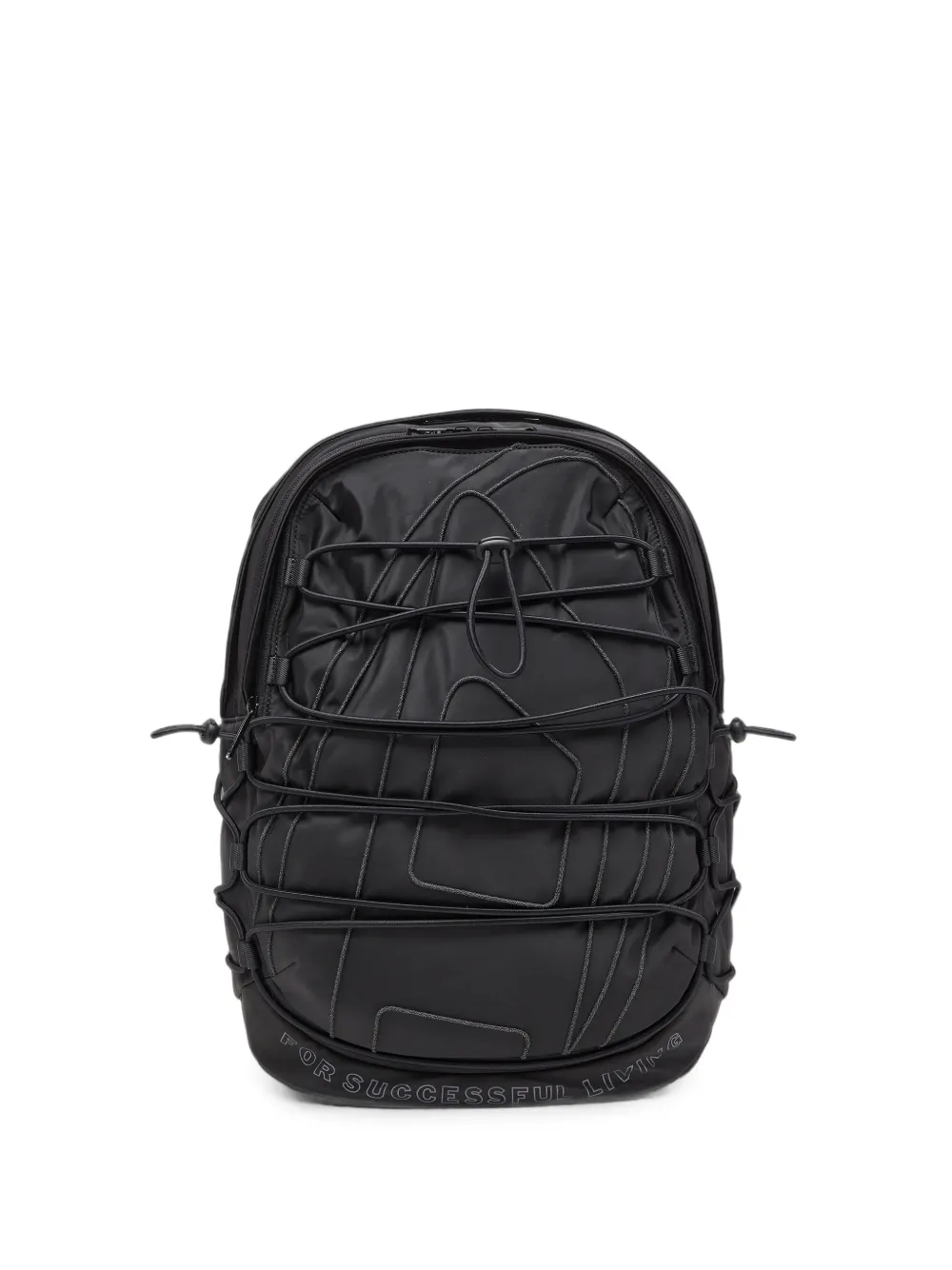 Diesel Tech-D bungee-cord logo-print backpack - Nero